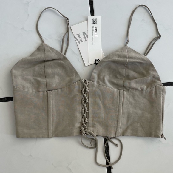 Zara beige crop top - Picture 2 of 3